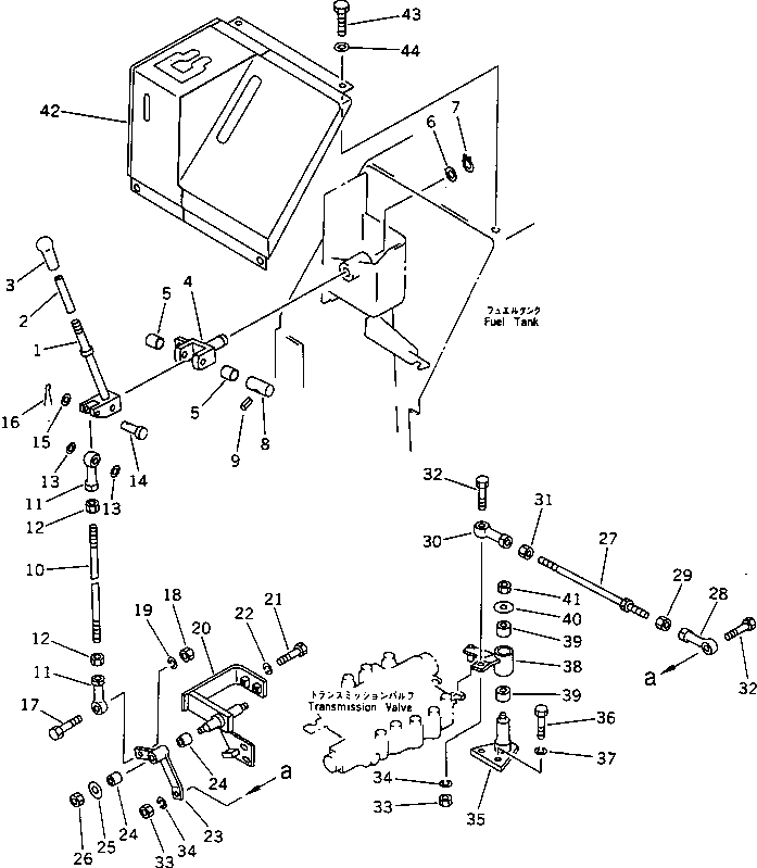 Crawler Loaders Komatsu / D31Q-18 S/N 40001-UP(d31q-18c) / TRANSMISSION CONTROL LEVER (NOISE SUPPRESSION FOR EC)(#40238-)(120090 : 4205) Crawler Loaders Komatsu / D31Q-18 S/N 40001-UP(d31q-18c) / TRANSMISSION CONTROL LEVER (NOISE SUPPRESSION FOR EC)(#40238-)(120090 : 4205)
