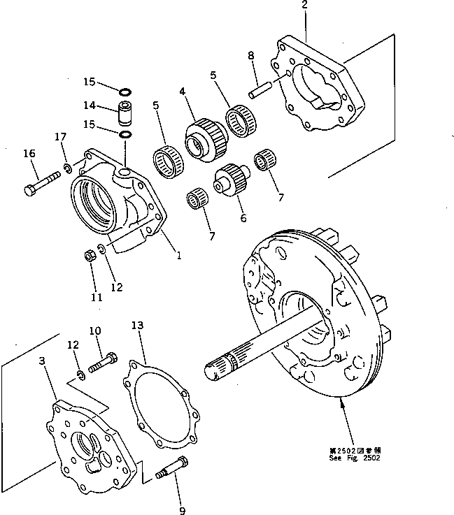 Crawler Loaders Komatsu / D31Q-18 S/N 40001-UP(d31q-18r) / TRANSMISSION (PUMP) (7/7)(060090 : 2507) Crawler Loaders Komatsu / D31Q-18 S/N 40001-UP(d31q-18r) / TRANSMISSION (PUMP) (7/7)(060090 : 2507)