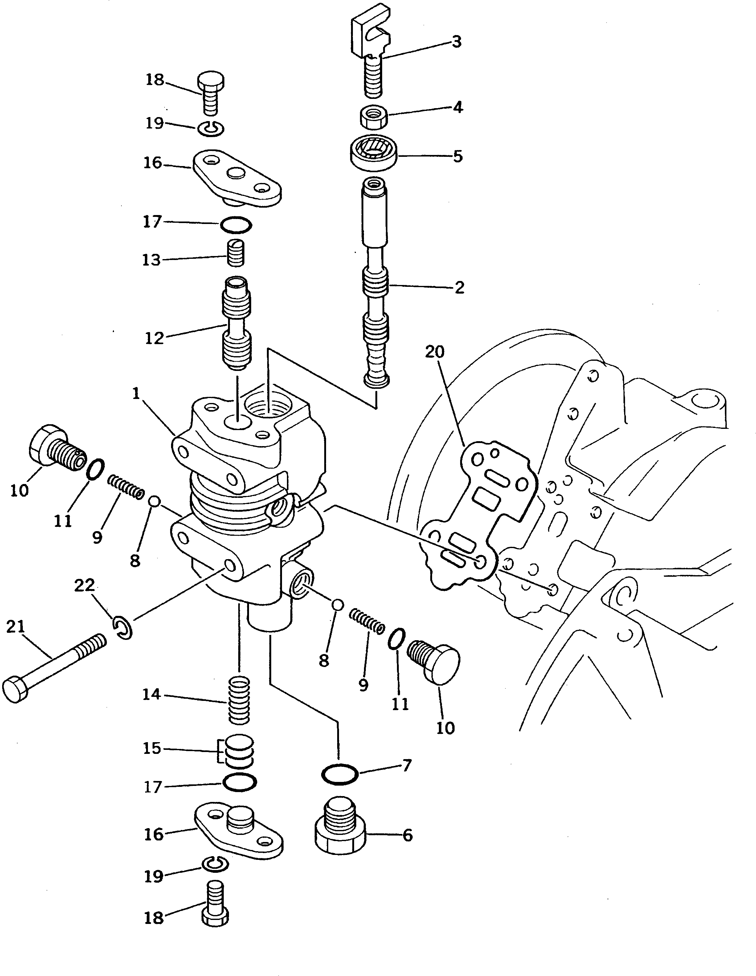 Crawler Loaders Komatsu / D31Q-18 S/N 40001-UP(d31q-18r) / P.T.O. CONTROL VALVE(210130 : 7661) Crawler Loaders Komatsu / D31Q-18 S/N 40001-UP(d31q-18r) / P.T.O. CONTROL VALVE(210130 : 7661)