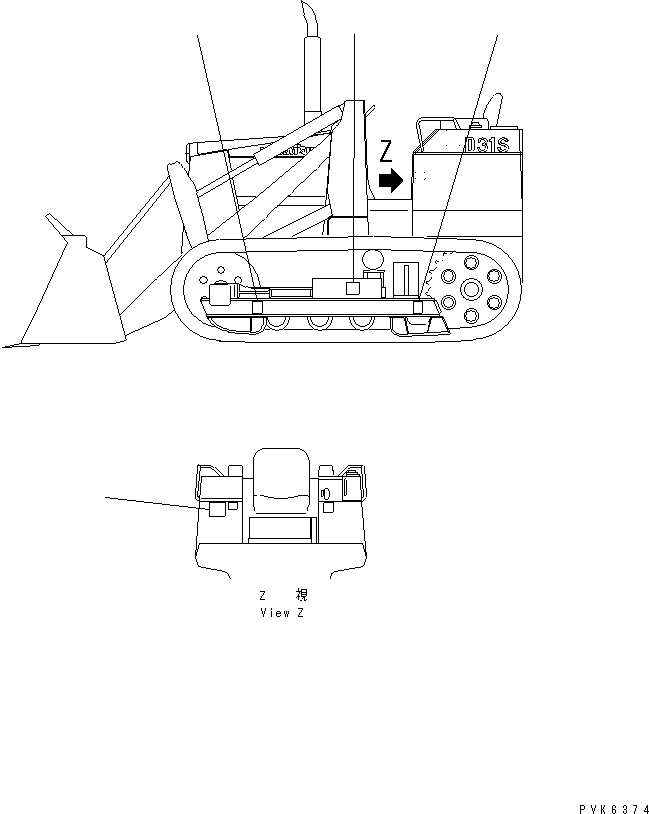 Crawler Loaders Komatsu / D31Q-20 S/N 41001-UP(d31q-20r) / CENTER OF GRAVITY MARK(#41184-)(360030 : U0400-01A0)