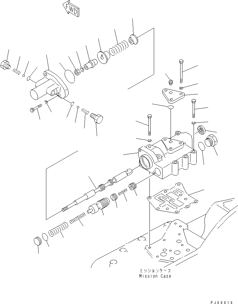 Crawler Loaders Komatsu / D31S-18 S/N 40001-UP(d31s-18c) / TOWING WINCH (CONTROL VALVE)(210310 : 7758)