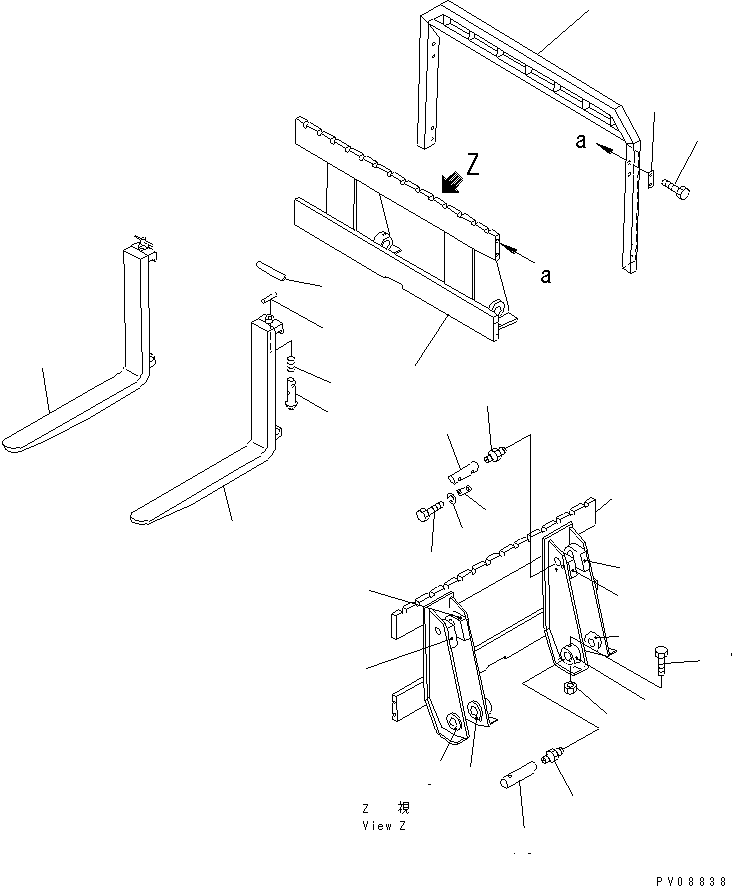 Crawler Loaders Komatsu / D31S-18 S/N 40001-UP(d31s-18r) / DUMPING FORK(210070 : 7211)