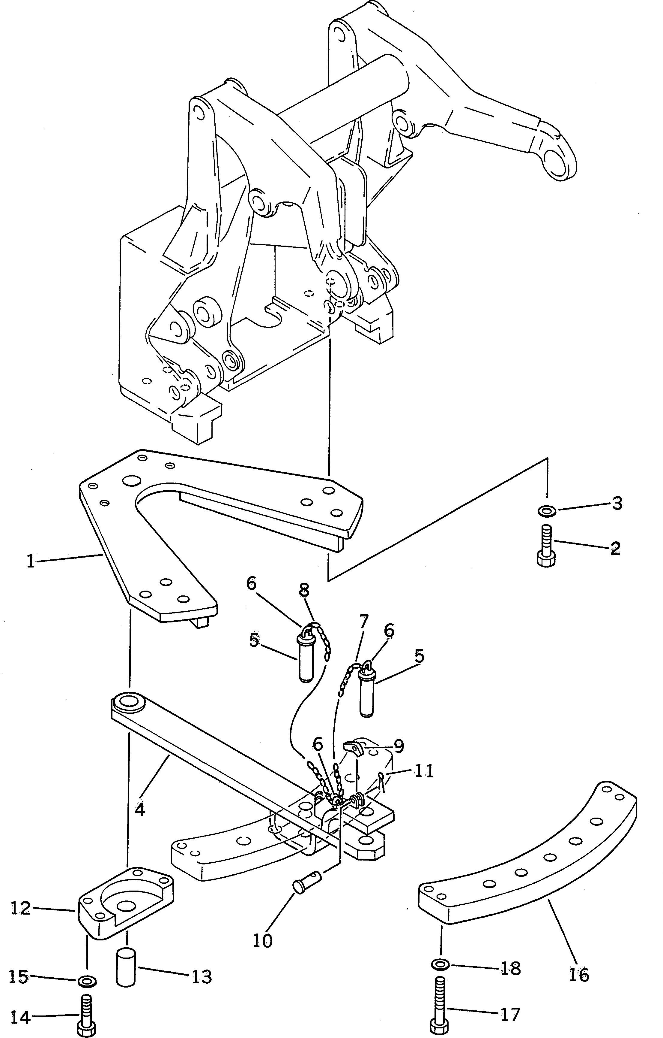 Crawler Loaders Komatsu / D31S-18 S/N 40001-UP(d31s-18r) / SWING DRAWBAR (FOR 3-POINT HITCH)(210360 : 7915) Crawler Loaders Komatsu / D31S-18 S/N 40001-UP(d31s-18r) / SWING DRAWBAR (FOR 3-POINT HITCH)(210360 : 7915)