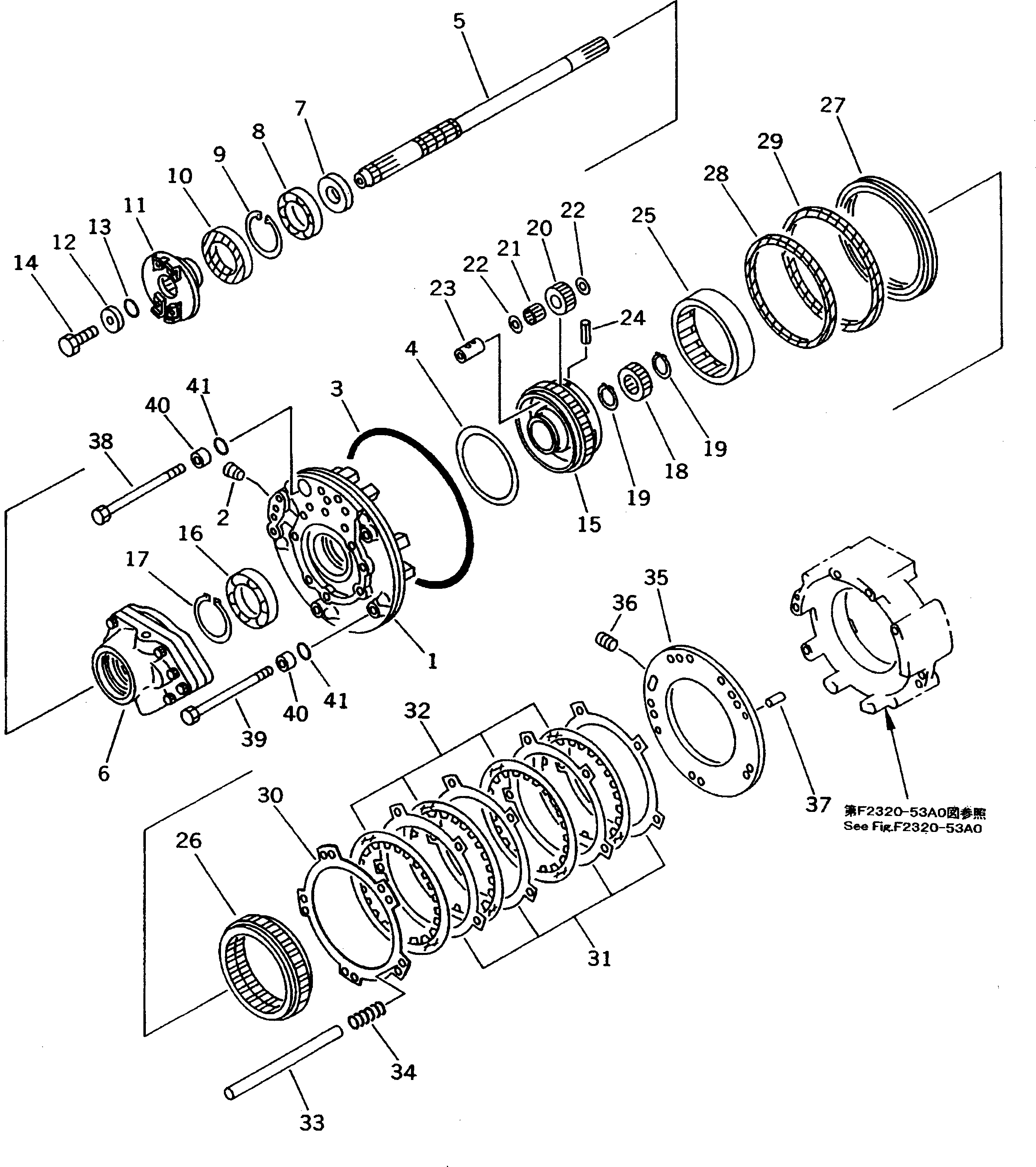 Crawler Loaders Komatsu / D31S-20 S/N 41001-UP(d31s-20c) / TRANSMISSION (REVERSE HOUSING) (2/7)(150030 : F2320-52A0)