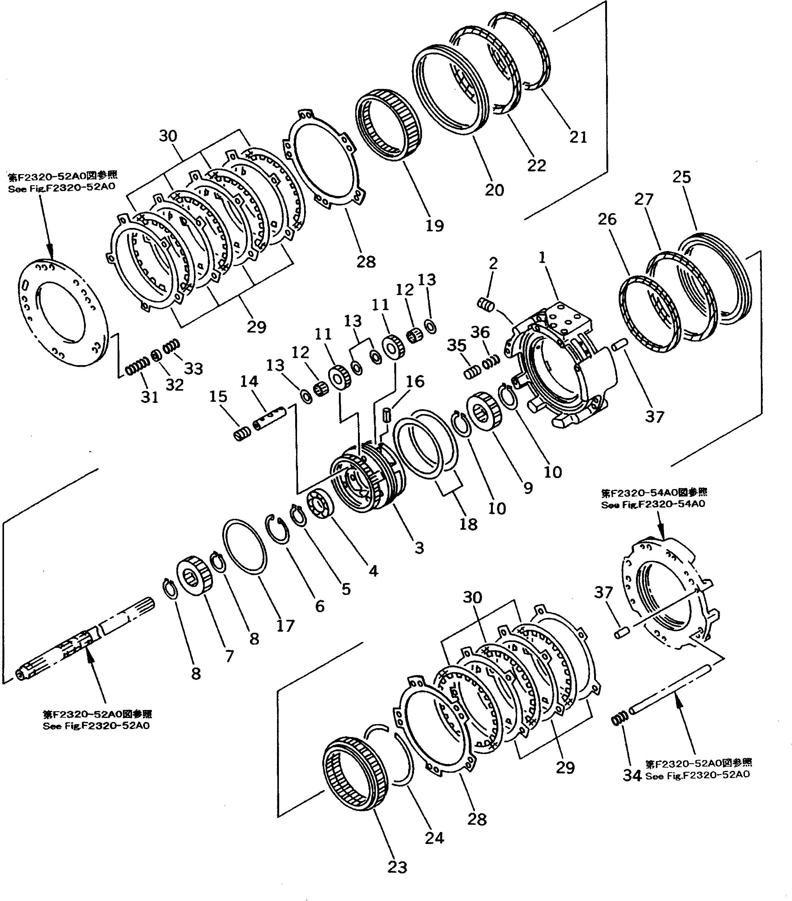 Crawler Loaders Komatsu / D31S-20 S/N 41001-UP(d31s-20c) / TRANSMISSION (FORWARD AND 3RD HOUSING) (3/7)(150040 : F2320-53A0)