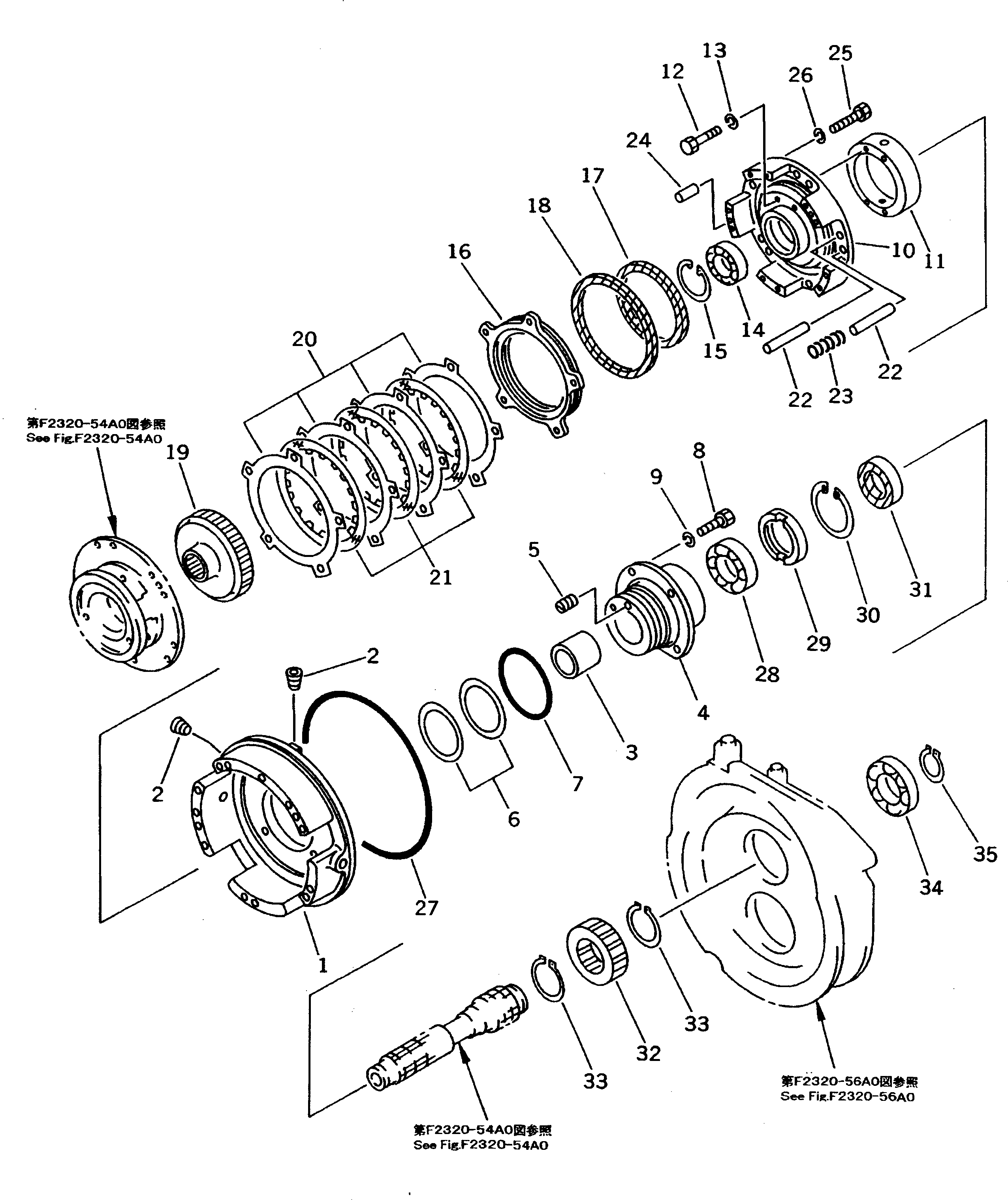 Crawler Loaders Komatsu / D31S-20 S/N 41001-UP(d31s-20c) / TRANSMISSION (1ST HOUSING) (5/7)(150060 : F2320-55A0)