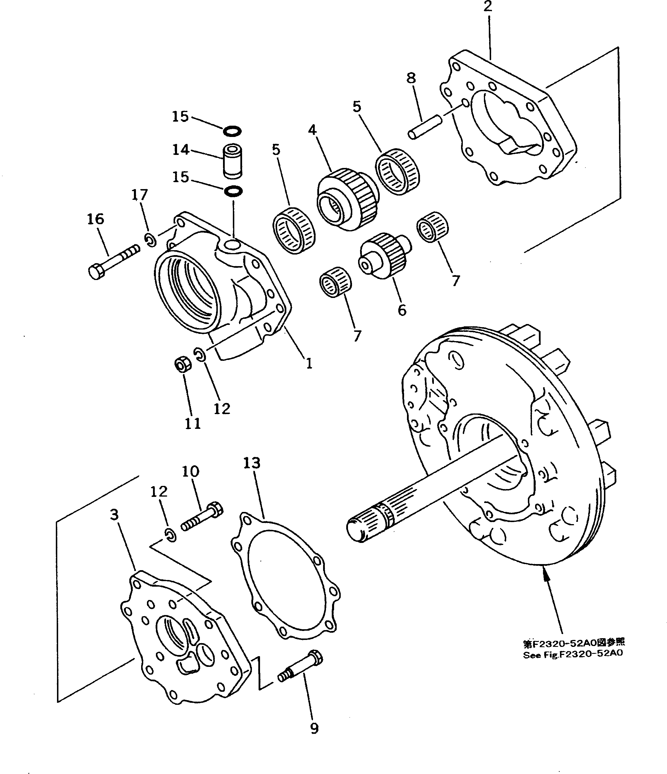Crawler Loaders Komatsu / D31S-20 S/N 41001-UP(d31s-20c) / TRANSMISSION (PUMP) (7/7)(150080 : F2320-57A0)
