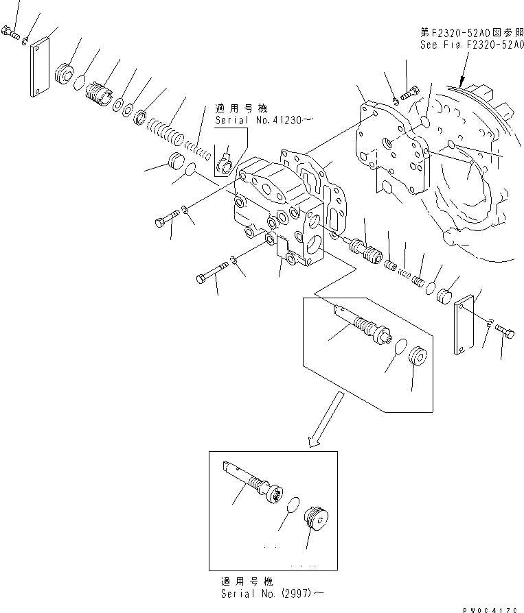 Crawler Loaders Komatsu / D31S-20 S/N 41001-UP(d31s-20c) / TRANSMISSION VALVE (MODULATION)(150090 : F2320-58A0)