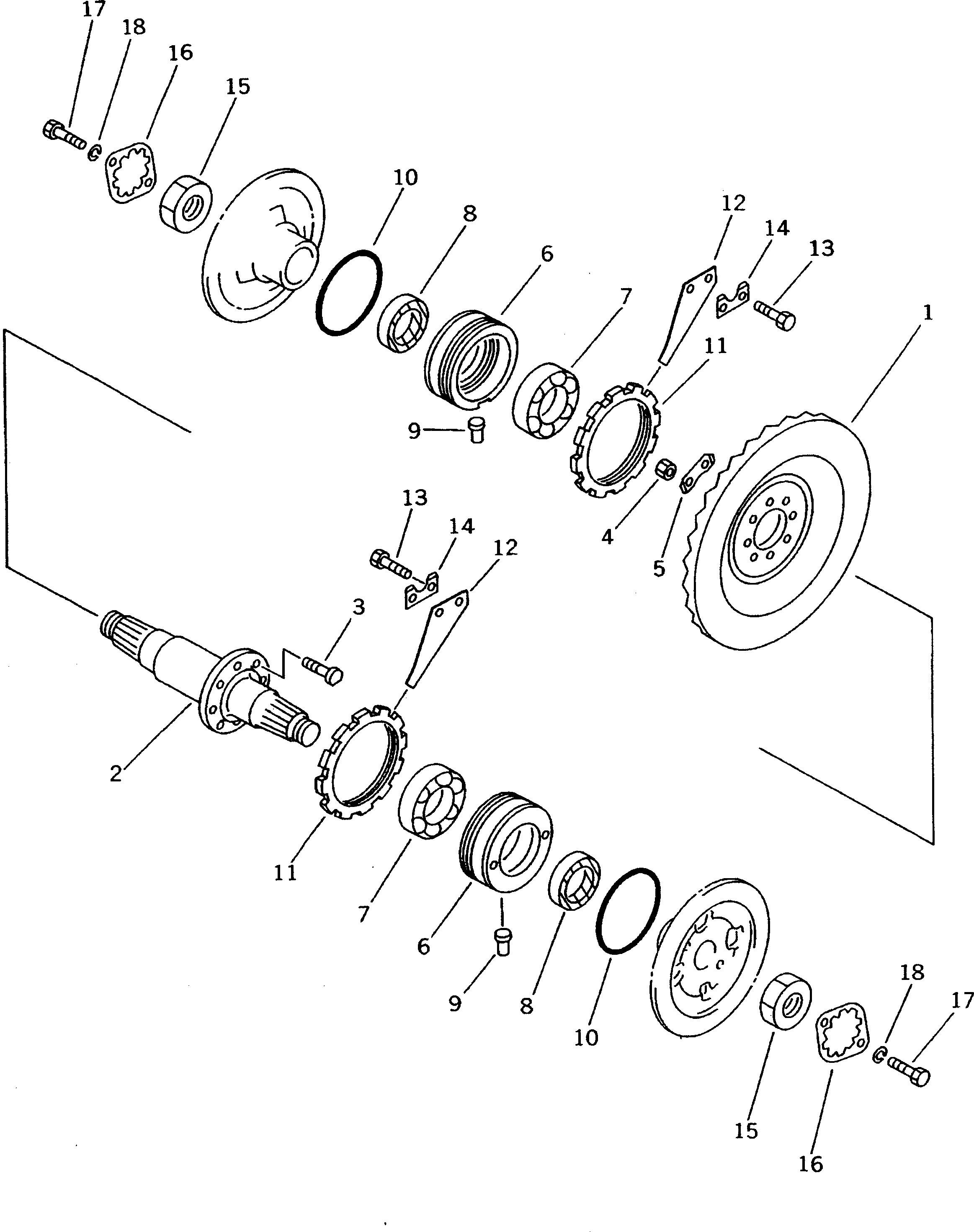 Crawler Loaders Komatsu / D31S-20 S/N 41001-UP(d31s-20c) / BEVEL GEAR AND SHAFT(150110 : F2350-01A0)