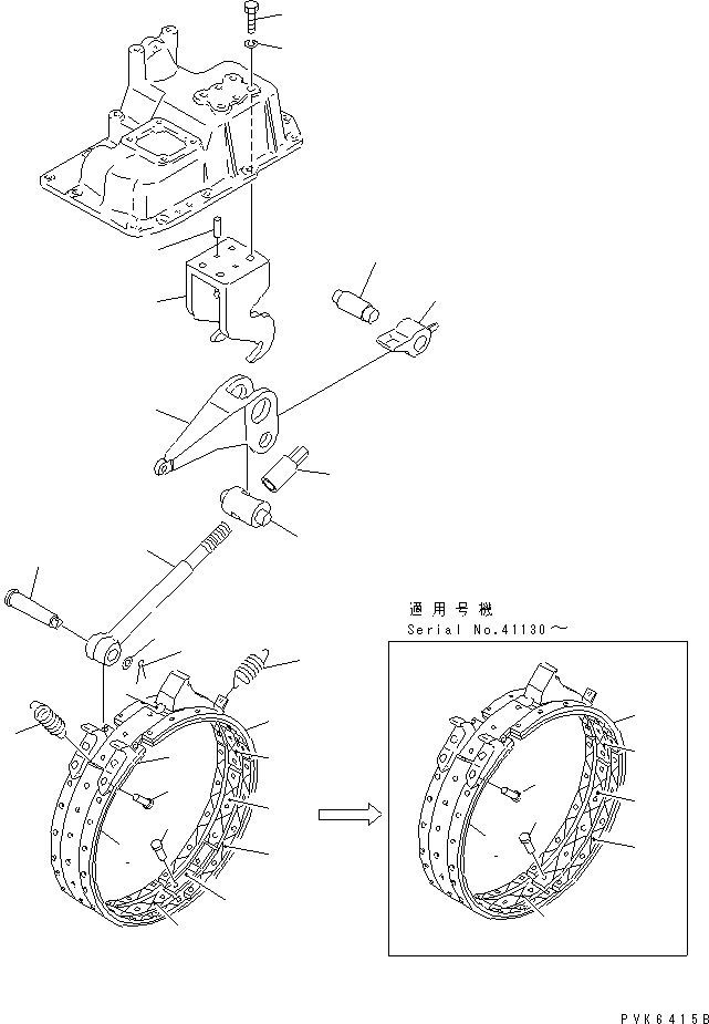 Crawler Loaders Komatsu / D31S-20 S/N 41001-UP(d31s-20c) / BRAKE(150130 : F2370-01A0)