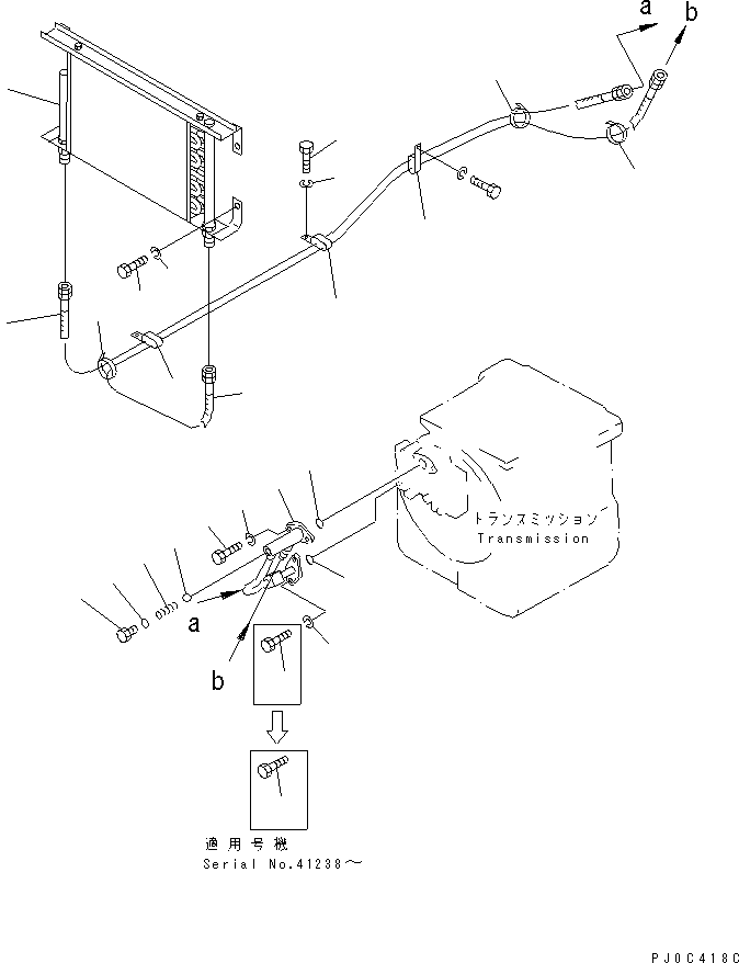 Crawler Loaders Komatsu / D31S-20 S/N 41001-UP(d31s-20c) / OIL COOLER PIPING(150240 : F2730-01A0)