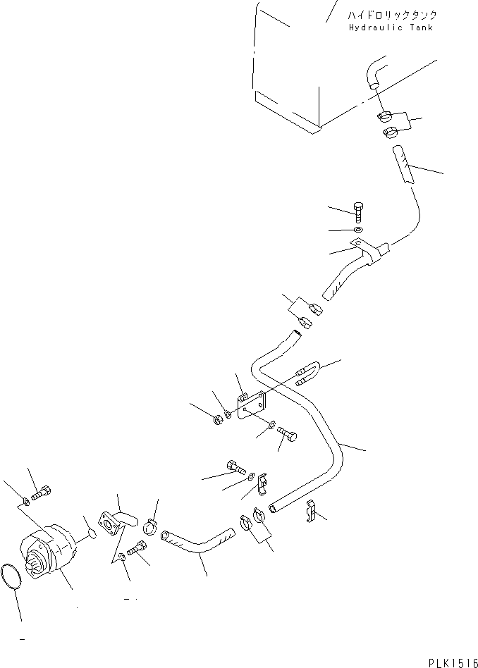 Crawler Loaders Komatsu / D31S-20 S/N 41001-UP(d31s-20c) / HYDRAULIC PIPING (TANK TO PUMP)(#41184-)(180050 : H0310-01A0A)