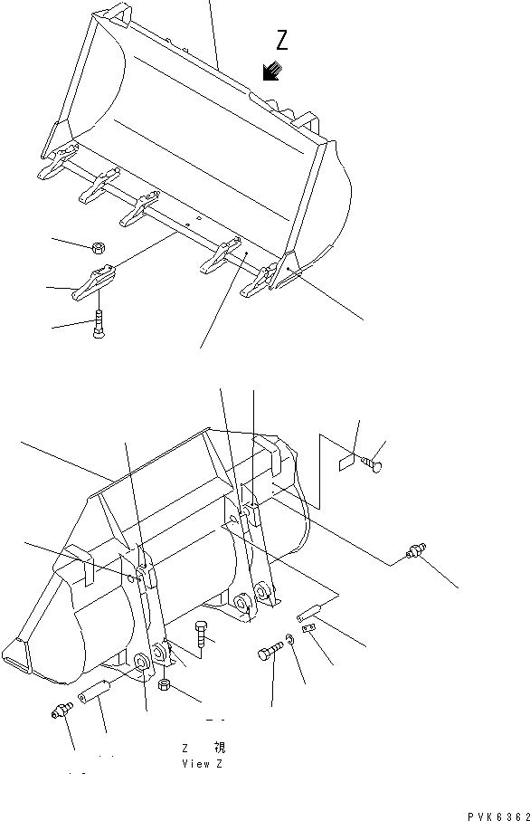 Crawler Loaders Komatsu / D31S-20 S/N 41001-UP(d31s-20r) / BUCKET(330020 : T2330-01A0)