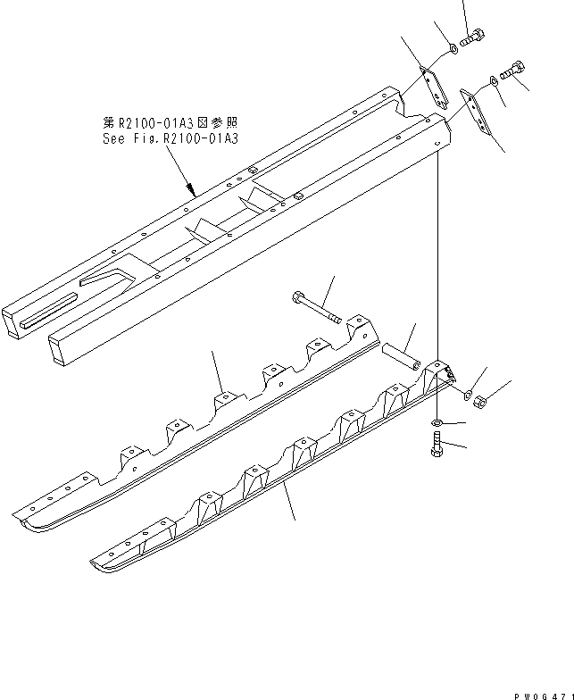Crawler Loaders Komatsu / D31SM-20 S/N 41001-UP(d31sm-2r) / TRACK GUARD(#41001-41236)(300150 : R2200-01A1)