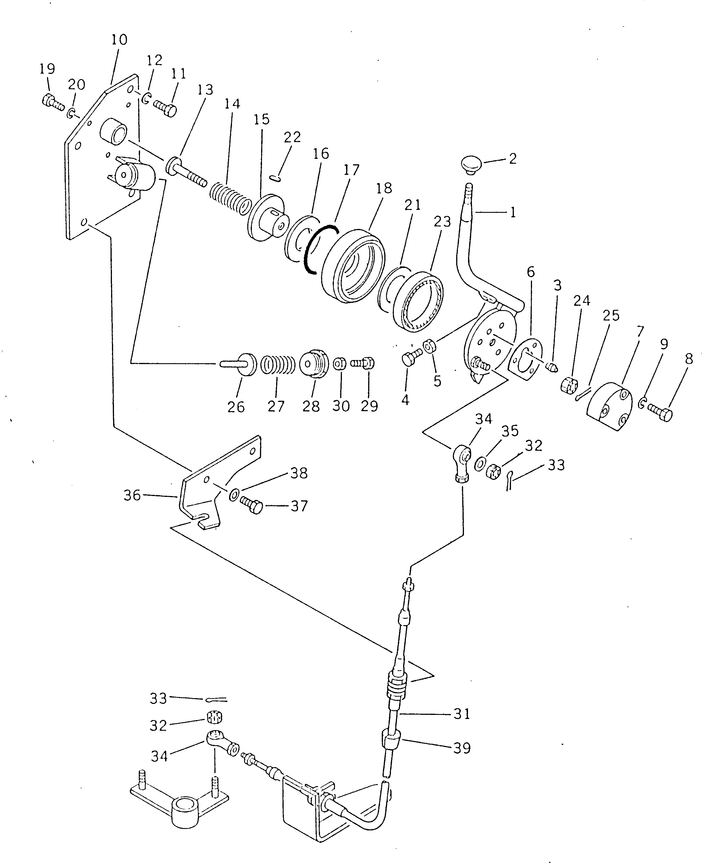 Bulldozers Komatsu / D355A-3X S/N 1010-UP(d355a-0c) / FUEL CONTROL LEVER(#9001-)(030140 : 122B)