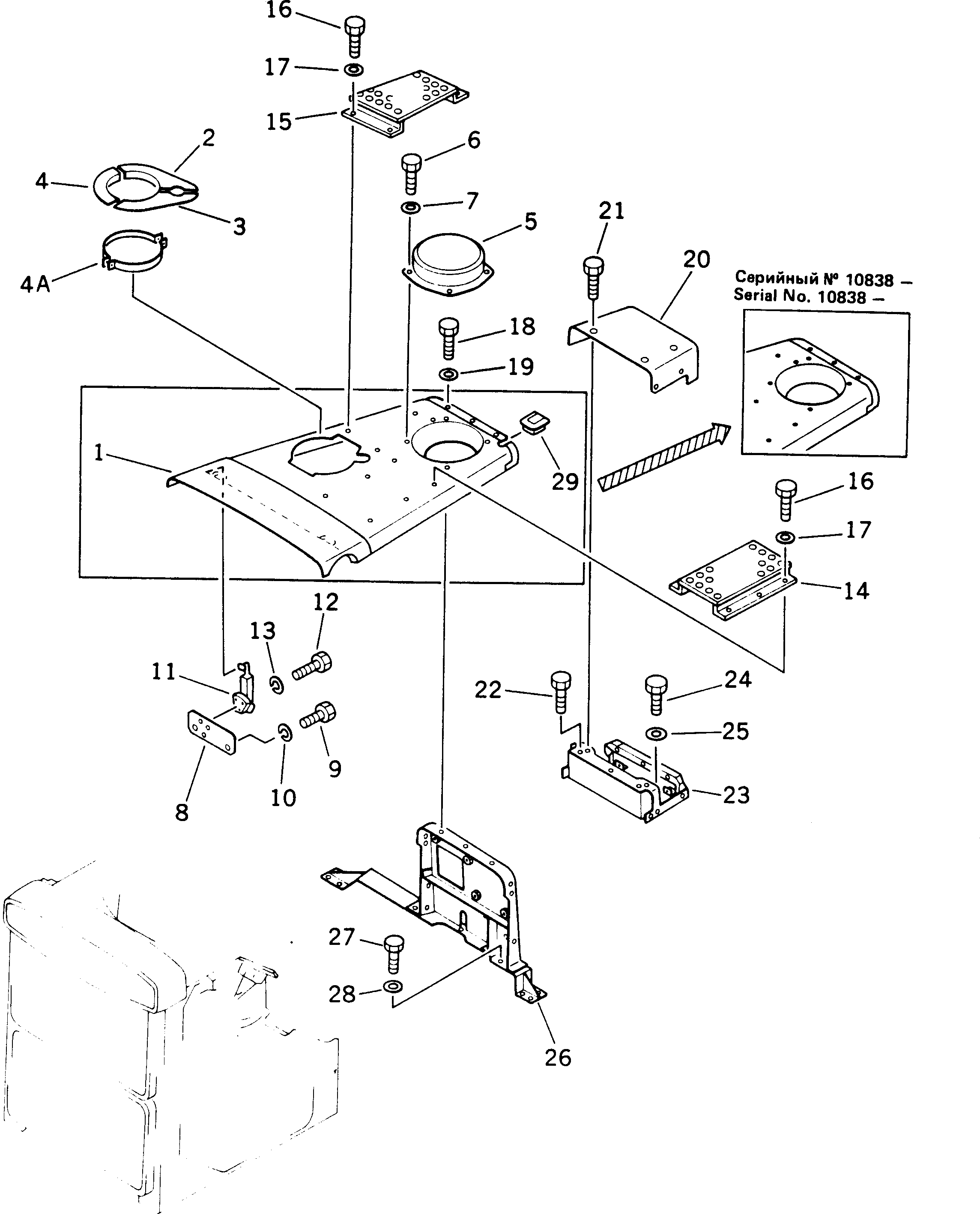 Bulldozers Komatsu / D355A-3X S/N 1010-UP(d355a-0c) / ENGINE HOOD AND COVER(#9001-)(150020 : 502E)