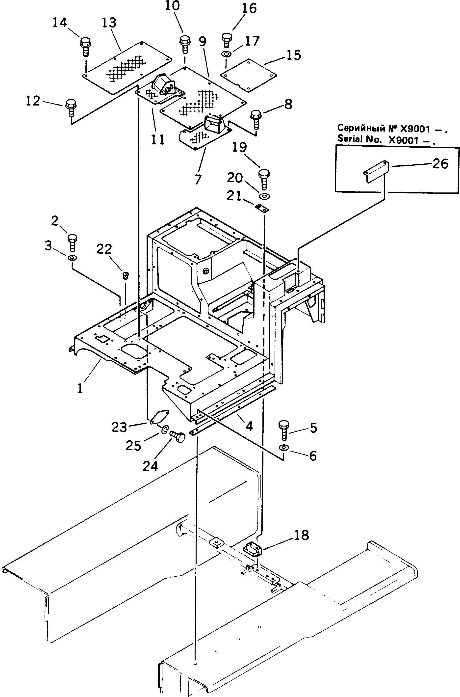 Bulldozers Komatsu / D355A-3X S/N 1010-UP(d355a-0c) / FLOOR PLATE(#9001-)(150080 : 511E)
