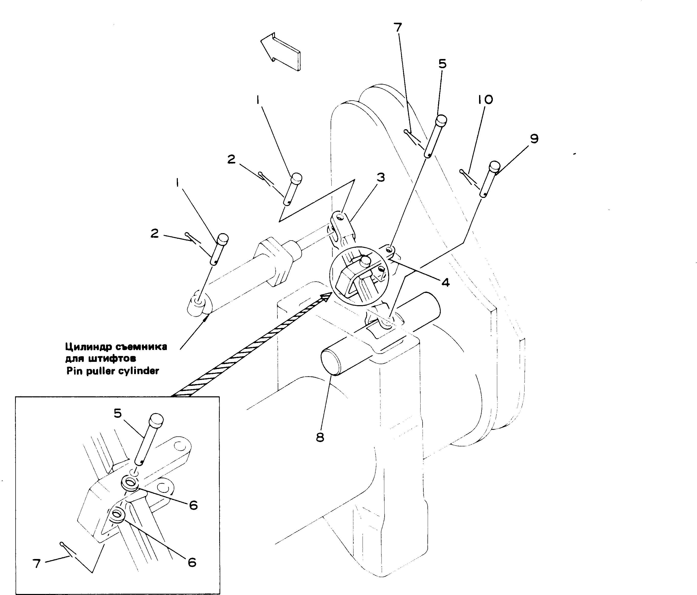 Bulldozers Komatsu / D355A-3X S/N 1010-UP(d355a-0c) / PIN PULLER LINKAGE(210130 : 736)
