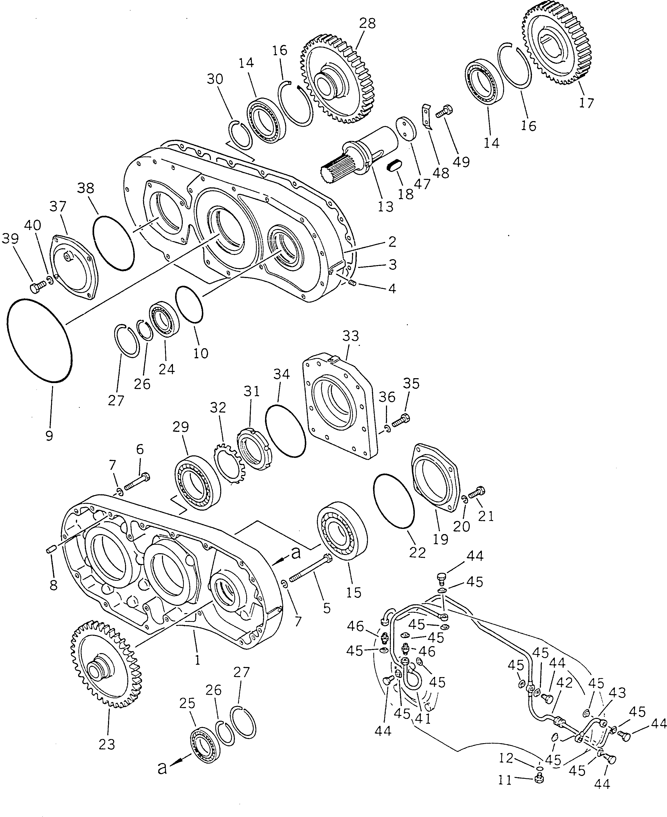 Bulldozers Komatsu / D355A-5 S/N 12622-UP(d355a-5c) / POWER TAKE OFF(030020 : 1011)