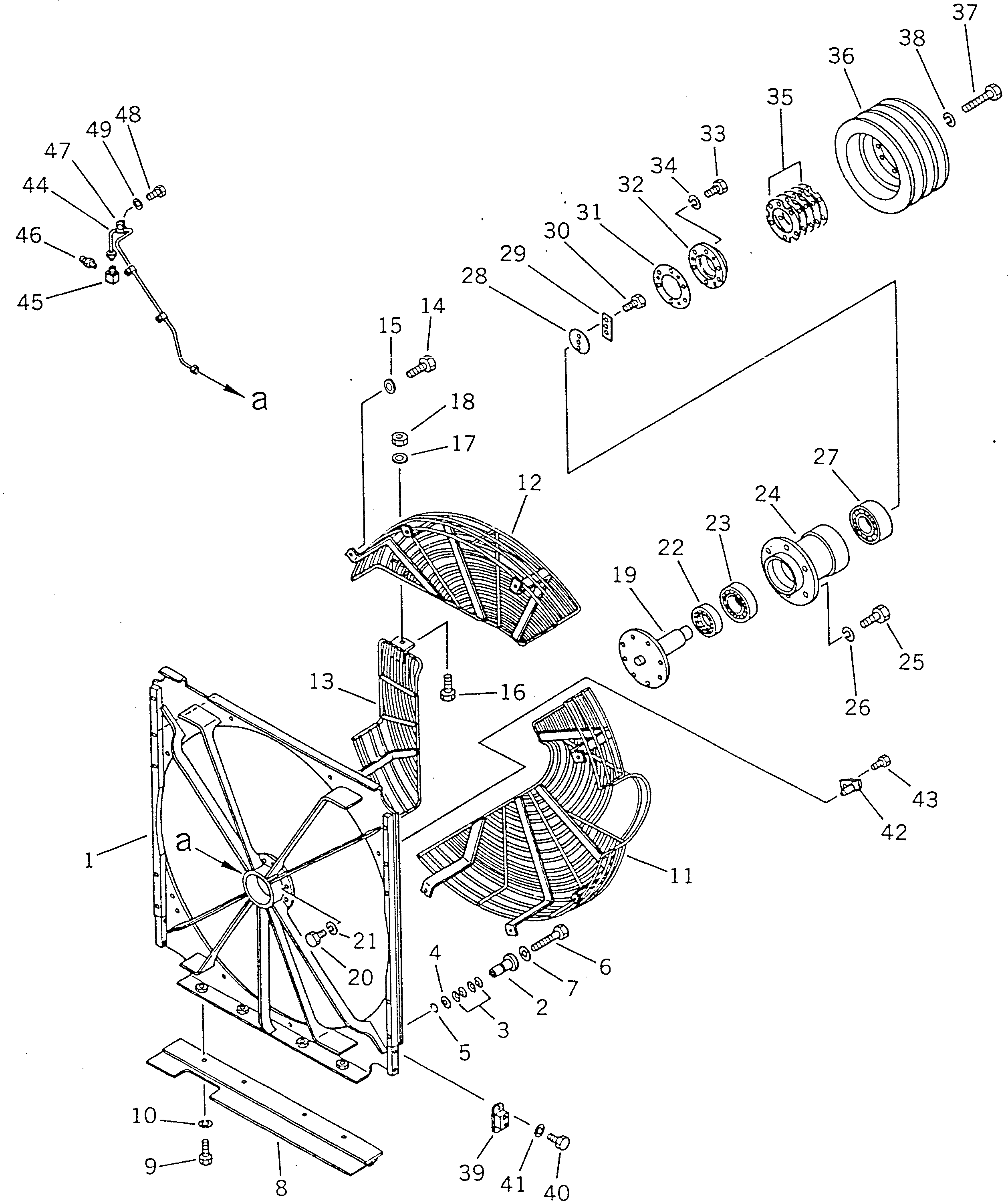 Bulldozers Komatsu / D355A-5 S/N 12622-UP(d355a-5c) / RADIATOR FAN GUARD(030050 : 1205)