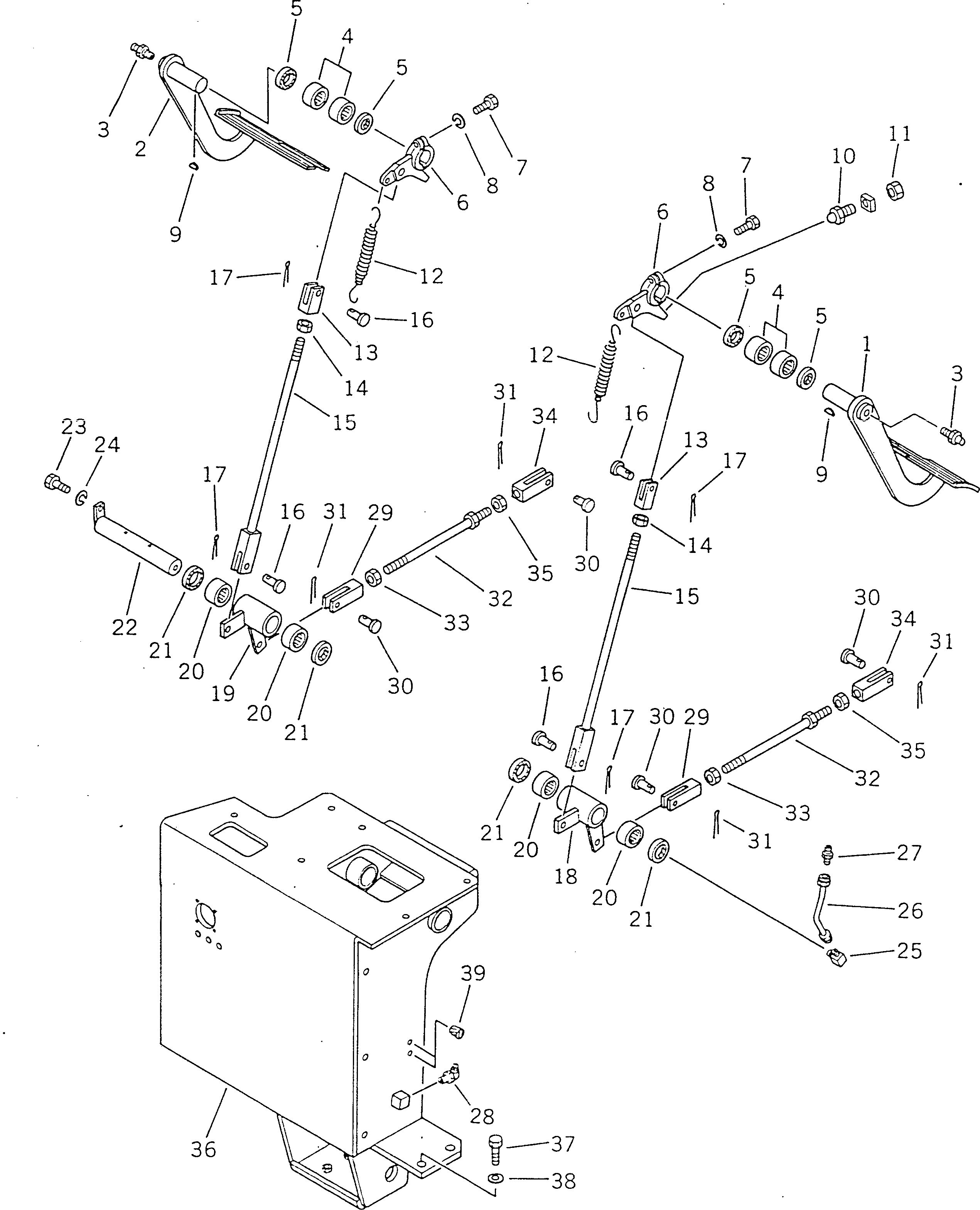 Bulldozers Komatsu / D355A-5 S/N 12622-UP(d355a-5c) / BRAKE PEDAL(120080 : 4321)