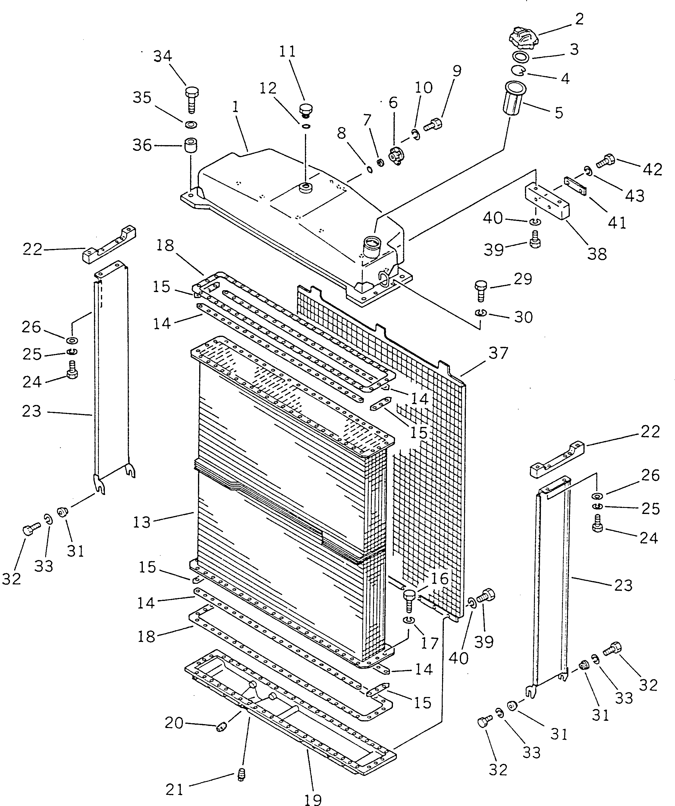 Bulldozers Komatsu / D355A-5 S/N 12622-UP(d355a-5r) / RADIATOR(030030 : 1201)