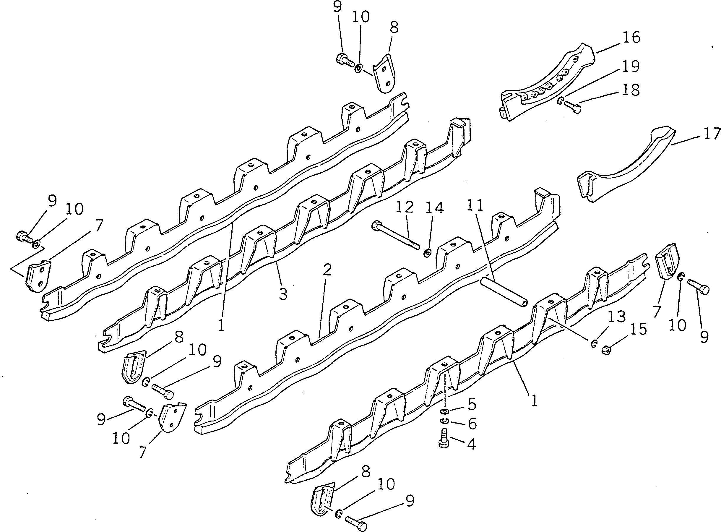 Bulldozers Komatsu / D355A-5 S/N 12622-UP(d355a-5r) / TRACK ROLLER GUARD(090060 : 3211)