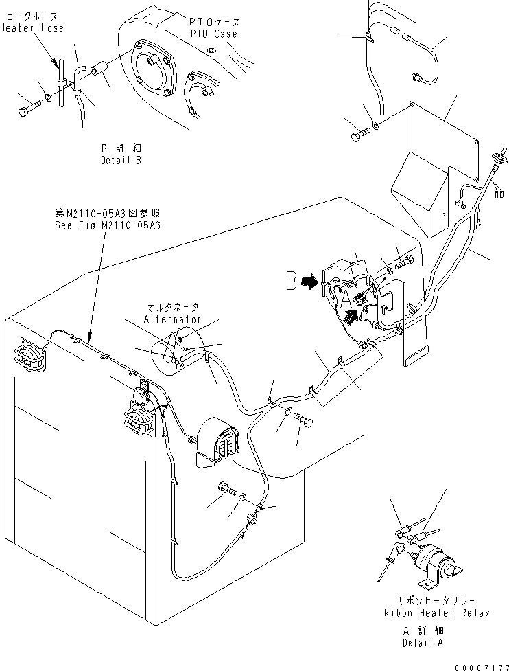 Pipelayers Komatsu / D355C-3 S/N 14263-UP (SA6D140-2 Eng. Installed (-30cent. Spec.))(d355c-1c) / WIRING HARNESS (WITH SAFETY DEVICE) (2/3)(#14413-15309)(120020 : E0200-02A3)