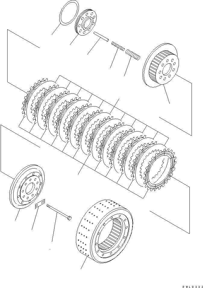 Pipelayers Komatsu / D355C-3 S/N 14263-UP (SA6D140-2 Eng. Installed (-30cent. Spec.))(d355c-1c) / STEERING CLUTCH(150250 : F2360-01A0)