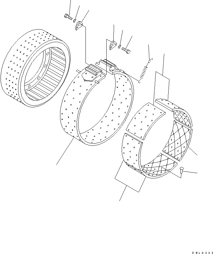 Pipelayers Komatsu / D355C-3 S/N 14263-UP (SA6D140-2 Eng. Installed (-30cent. Spec.))(d355c-1c) / BRAKE BAND(150260 : F2370-01A0)