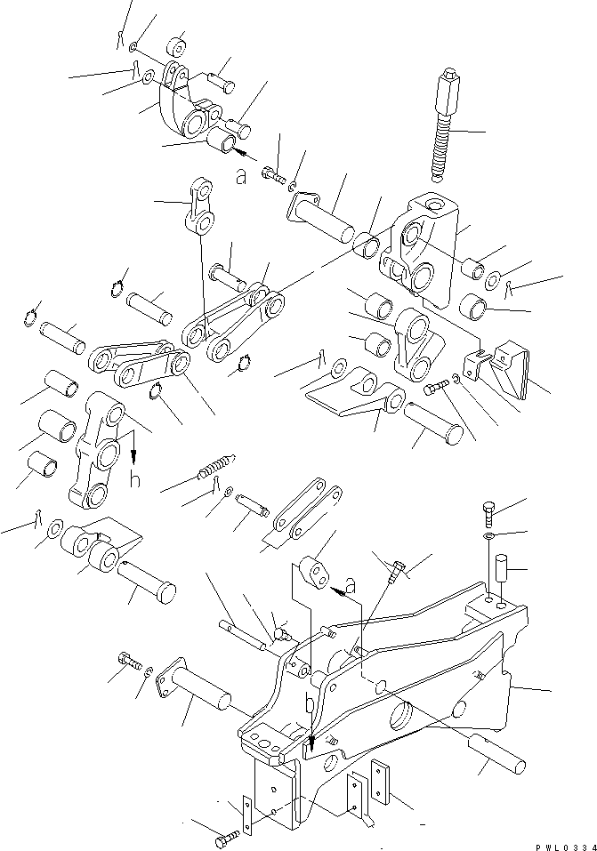 Pipelayers Komatsu / D355C-3 S/N 14263-UP (SA6D140-2 Eng. Installed (-30cent. Spec.))(d355c-1c) / BRAKE LINKAGE(150270 : F2370-02A0)