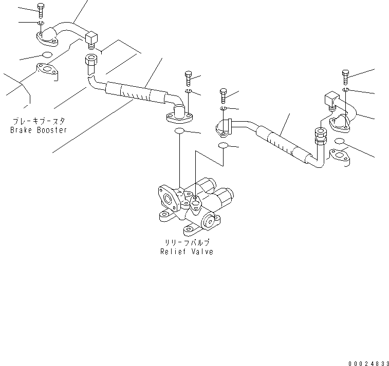 Pipelayers Komatsu / D355C-3 S/N 14263-UP (SA6D140-2 Eng. Installed (-30cent. Spec.))(d355c-1c) / BRAKE PIPING (COLD WEATHER (A) SPEC.)(#14413-)(150410 : F2700-06A3)