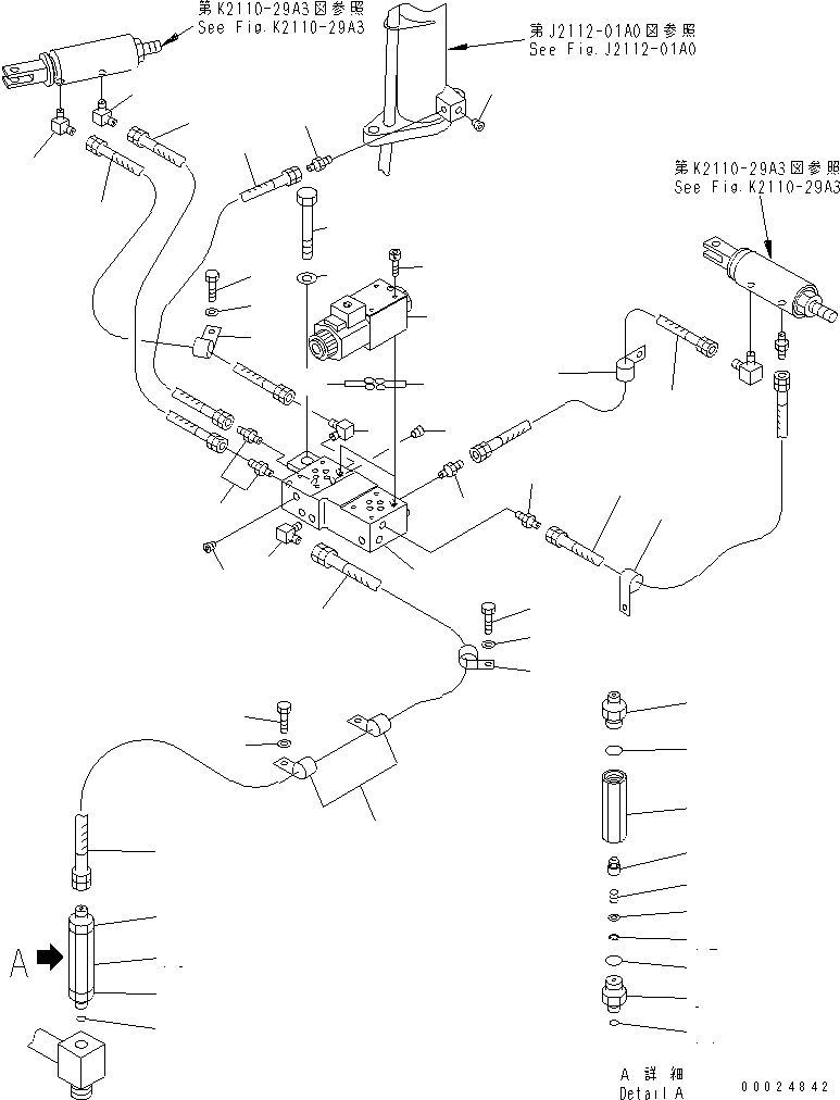 Pipelayers Komatsu / D355C-3 S/N 14263-UP (SA6D140-2 Eng. Installed (-30cent. Spec.))(d355c-1c) / SAFETY DEVICE PIPNG(#14413-)(150430 : F2700-08A3)