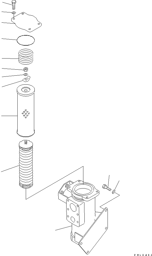 Pipelayers Komatsu / D355C-3 S/N 14263-UP (SA6D140-2 Eng. Installed (-30cent. Spec.))(d355c-1c) / STEERING STRAINER (COLD WEATHER (A) SPEC.)(#14413-)(150460 : F2710-03A3)