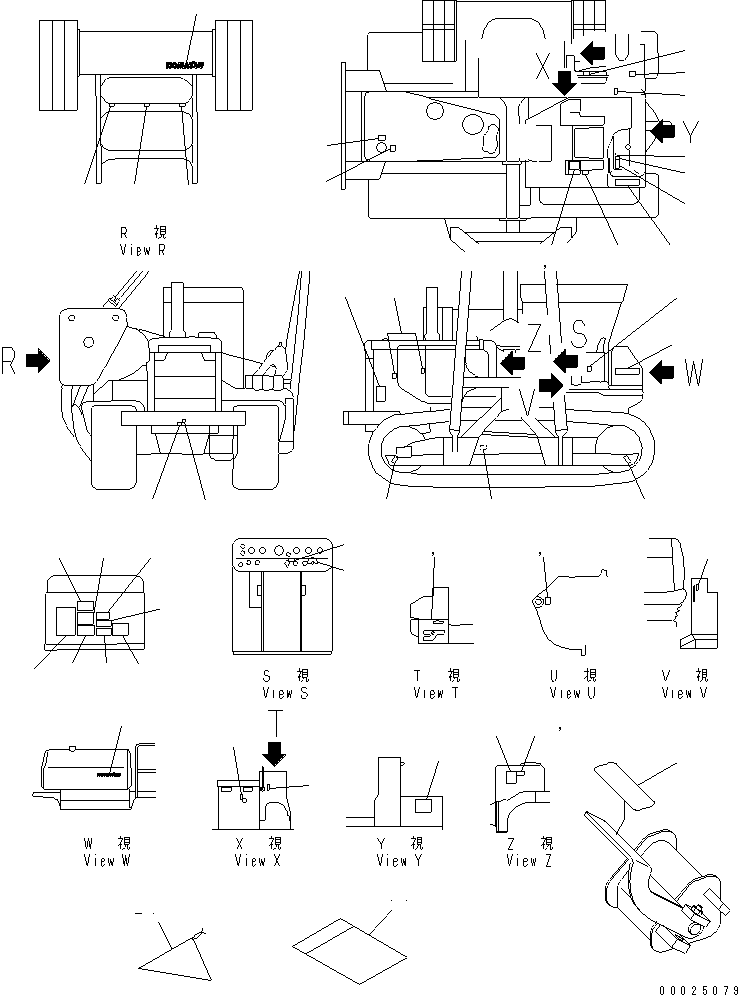 Pipelayers Komatsu / D355C-3 S/N 14263-UP (SA6D140-2 Eng. Installed (-30cent. Spec.))(d355c-1c) / DECAL AND PLATE (RUSSIAN) (FOR GOST ARRANGE)(#14413-)(360030 : U0100-01A5)