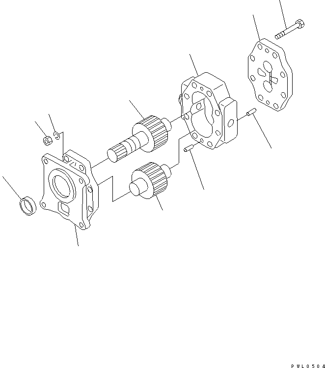 Pipelayers Komatsu / D355C-3 S/N 14263-UP (SA6D140-2 Eng. Installed (-30cent. Spec.))(d355c-1c) / STEERING PUMP(#14413-)(450050 : Y1600-11A1)