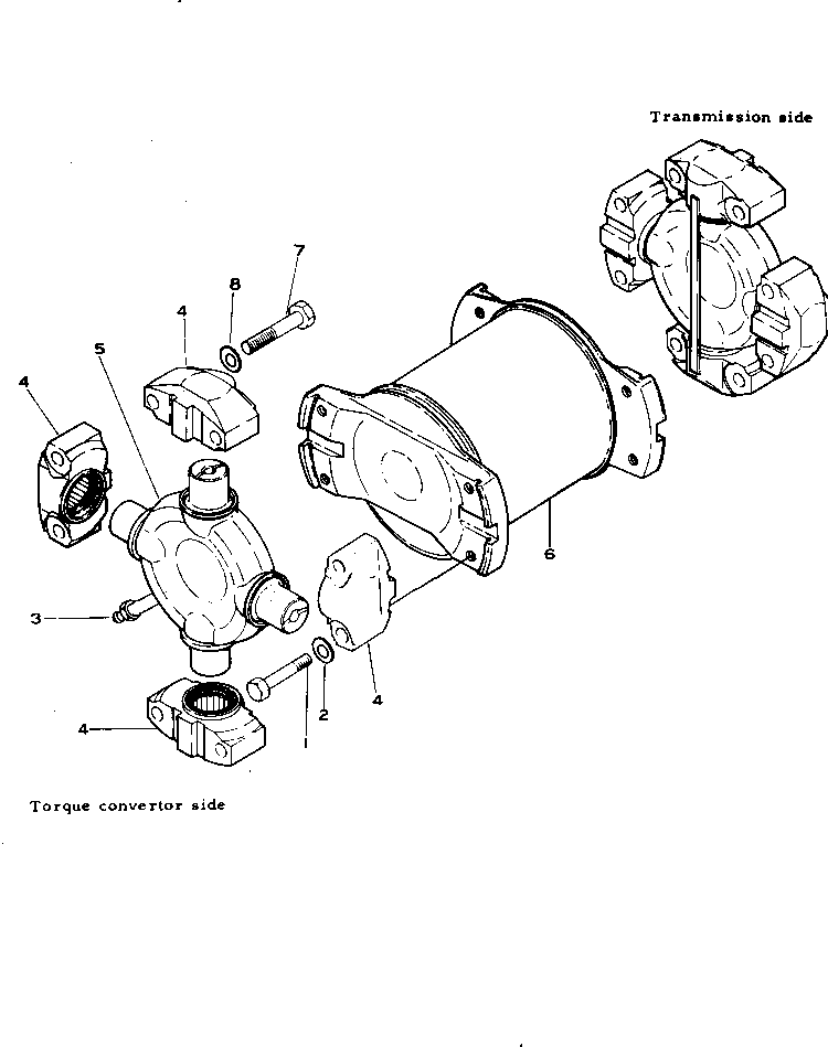 Pipelayers Komatsu / D355C-3 S/N 1800-UP (S6D155-4 Eng. Installed (Chassis only))(d355c-3c) / UNIVERSAL JOINT(#3259-)(060070 : 1225) Pipelayers Komatsu / D355C-3 S/N 1800-UP (S6D155-4 Eng. Installed (Chassis only))(d355c-3c) / UNIVERSAL JOINT(#3259-)(060070 : 1225)