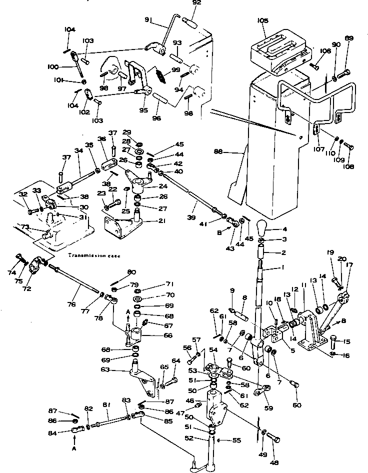 Pipelayers Komatsu / D355C-3 S/N 1800-UP (S6D155-4 Eng. Installed (Chassis only))(d355c-3c) / GEAR SHIFT LEVER(#3259-4000)(060290 : 1275) Pipelayers Komatsu / D355C-3 S/N 1800-UP (S6D155-4 Eng. Installed (Chassis only))(d355c-3c) / GEAR SHIFT LEVER(#3259-4000)(060290 : 1275)