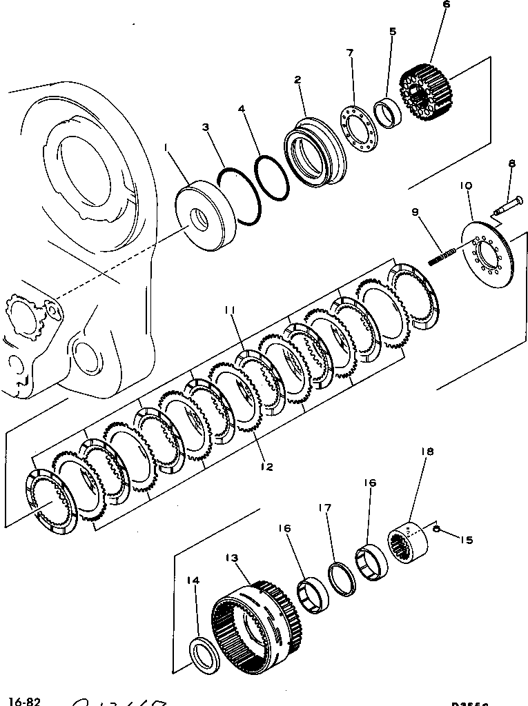 Pipelayers Komatsu / D355C-3 S/N 1800-UP (S6D155-4 Eng. Installed (Chassis only))(d355c-3c) / WINCH CLUTCH GROUP (2/3)(#4001-)(180290 : 1643) Pipelayers Komatsu / D355C-3 S/N 1800-UP (S6D155-4 Eng. Installed (Chassis only))(d355c-3c) / WINCH CLUTCH GROUP (2/3)(#4001-)(180290 : 1643)