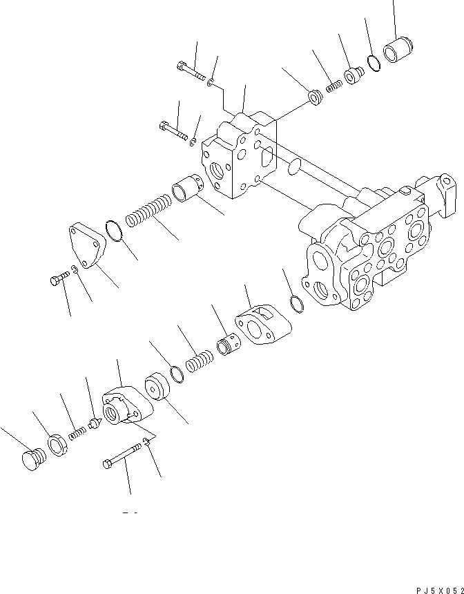 Pipelayers Komatsu / D355C-3 S/N 1800-UP (S6D155-4 Eng. Installed (Chassis only))(d355c-3c) / COUNTER WEIGHT SLOW RETURN VALVE(2/2)(#3259-)(180760 : 1685A)