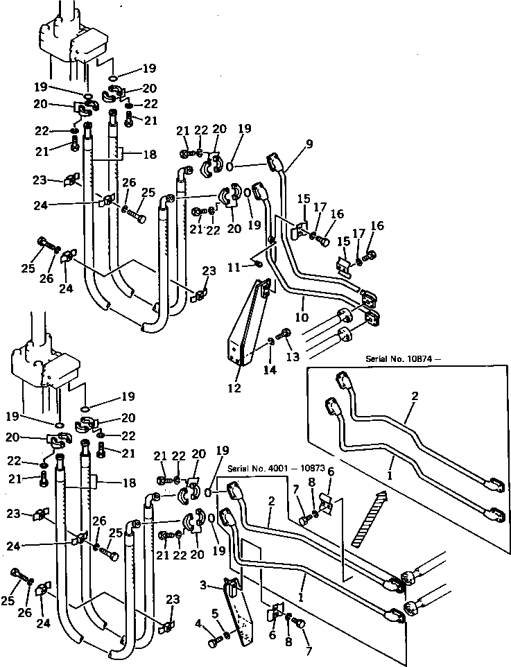 Pipelayers Komatsu / D355C-3 S/N 1800-UP (S6D155-4 Eng. Installed (Chassis only))(d355c-3c) / COUNTER WEIGHT PIPING(#4001-)(180850 : 1692) Pipelayers Komatsu / D355C-3 S/N 1800-UP (S6D155-4 Eng. Installed (Chassis only))(d355c-3c) / COUNTER WEIGHT PIPING(#4001-)(180850 : 1692)