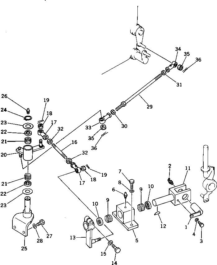Pipelayers Komatsu / D355C-3 S/N 1800-UP (S6D155-4 Eng. Installed (Chassis only))(d355c-3c) / BLADE CONTROL LEVER LINKAGE (2/2)(#5416-)(210070 : 1707) Pipelayers Komatsu / D355C-3 S/N 1800-UP (S6D155-4 Eng. Installed (Chassis only))(d355c-3c) / BLADE CONTROL LEVER LINKAGE (2/2)(#5416-)(210070 : 1707)