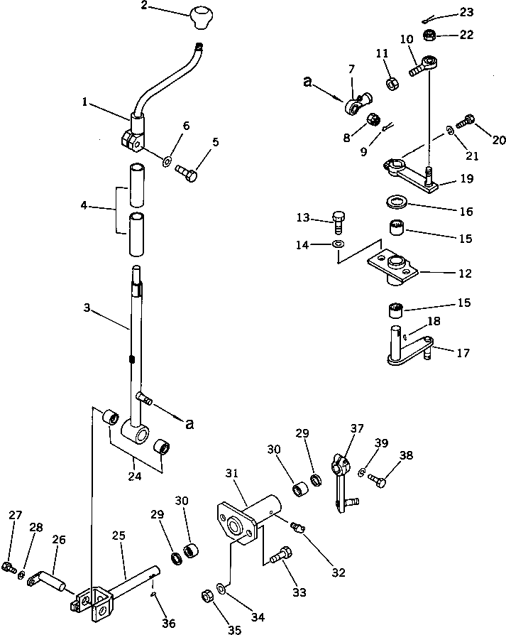 Pipelayers Komatsu / D355C-3 S/N 1800-UP (S6D155-4 Eng. Installed (Chassis only))(d355c-3c) / SHIFTABLE CONTROL LEVER LINKAGE (1/2) (FOR CONVEYER SHIFTER)(#12775-)(210080 : 1708) Pipelayers Komatsu / D355C-3 S/N 1800-UP (S6D155-4 Eng. Installed (Chassis only))(d355c-3c) / SHIFTABLE CONTROL LEVER LINKAGE (1/2) (FOR CONVEYER SHIFTER)(#12775-)(210080 : 1708)