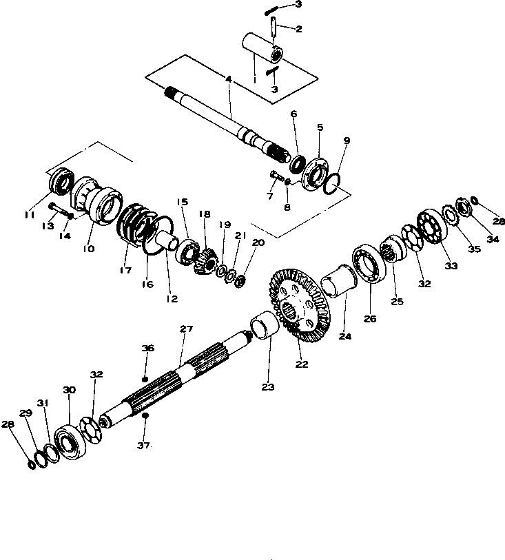 Pipelayers Komatsu / D355C-3 S/N 1800-UP (S6D155-4 Eng. Installed (Chassis only))(d355c-3c) / INPUT SHAFT AND BEVEL GEAR(#(1001)-)(330030 : 9103) Pipelayers Komatsu / D355C-3 S/N 1800-UP (S6D155-4 Eng. Installed (Chassis only))(d355c-3c) / INPUT SHAFT AND BEVEL GEAR(#(1001)-)(330030 : 9103)