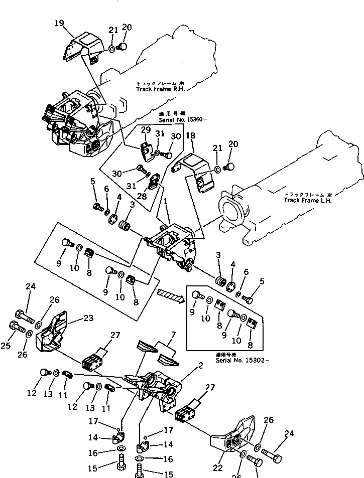 Bulldozers Komatsu / D375A-1 S/N 15001-UP(d375a-1r) / YOKE AND COVER(#15086-)(120050 : 4021A)