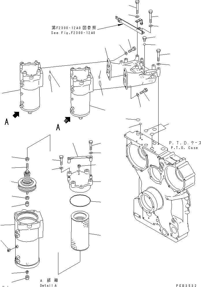 Bulldozers Komatsu / D375A-3 S/N 17001-UP (6 Track Roller)(d375a-3c) / FILTER(150160 : F2300-14A0)