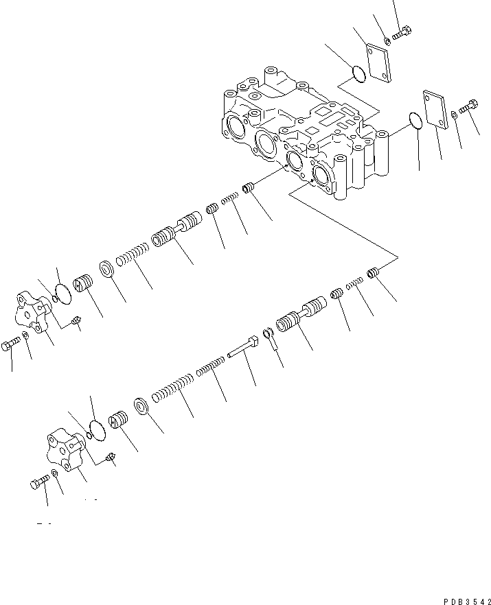 Bulldozers Komatsu / D375A-3 S/N 17001-UP (6 Track Roller)(d375a-3c) / TORQUE CONVERTER VALVE (2/3)(150260 : F2310-57A0)