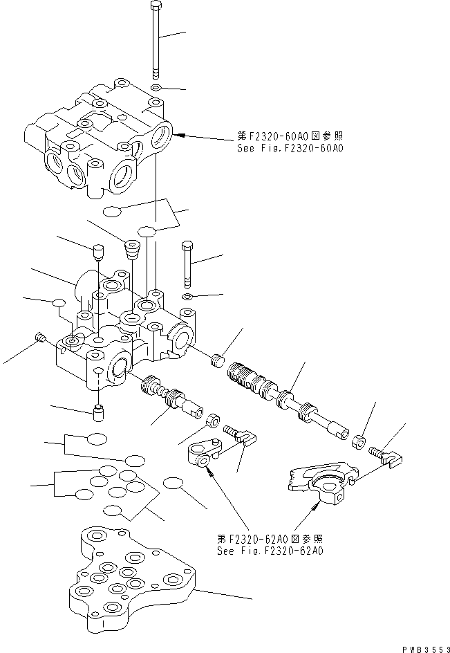 Bulldozers Komatsu / D375A-3 S/N 17001-UP (6 Track Roller)(d375a-3c) / TRANSMISSION VALVE (1/2)(150370 : F2320-59A0)