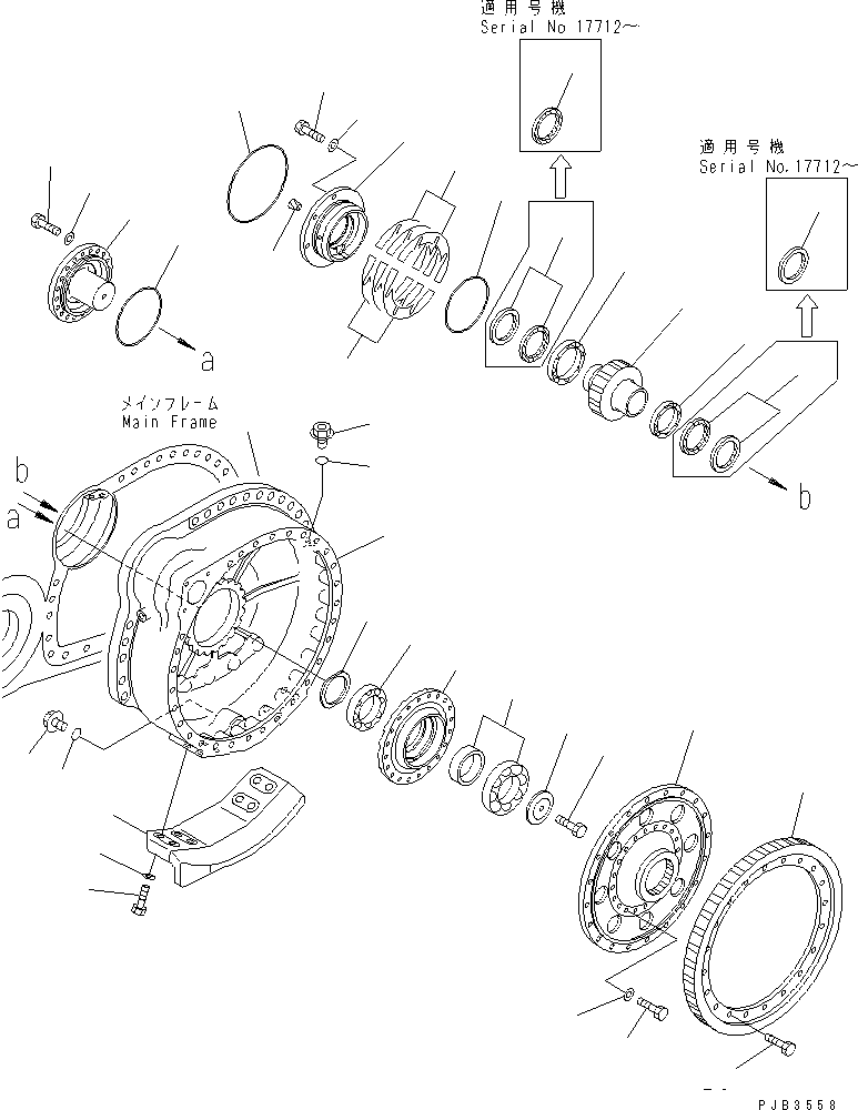 Bulldozers Komatsu / D375A-3 S/N 17001-UP (6 Track Roller)(d375a-3c) / FINAL DRIVE ? L.H. (CASE) (REINFORCED TYPE)(#17386-)(150440 : F2380-02A1)