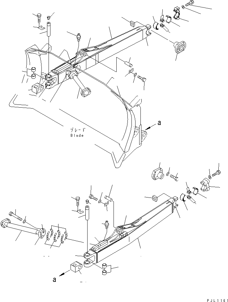 Bulldozers Komatsu / D375A-3 S/N 17001-UP (6 Track Roller)(d375a-3c) / STRAIGHT TILT FRAME (WITH BUSHING)(#17549-)(330020 : T2110-01A2)
